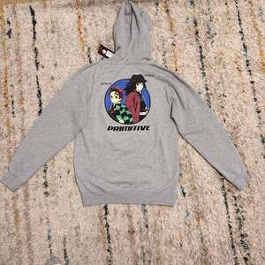 NEW WITH TAGS Primitive x Demon Slayer Tanjiro Black Hoodie NEXT DAY SHIPPING